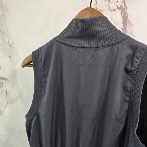 Evereve Dress Womens Large Gray Zip Mock Mini Scout Ribbed Active Drawstring - Picture 7 of 11